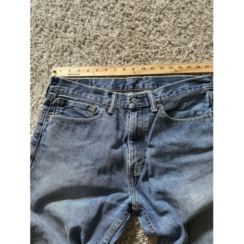 Levi's 505 Jeans Size W34 L34 Mens Straight Leg Reg Fit Medium Wash Blue Denim - Picture 8 of 15